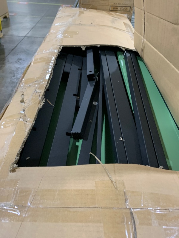 Photo 1 of *PARTIAL SET* Feonase Upholstered Full Size Bed Frame with 4 Storage Drawers, Charging Station and Tufted Wingback Storage Headboard, No Box Spring Needed, Easy Assembly, Beige