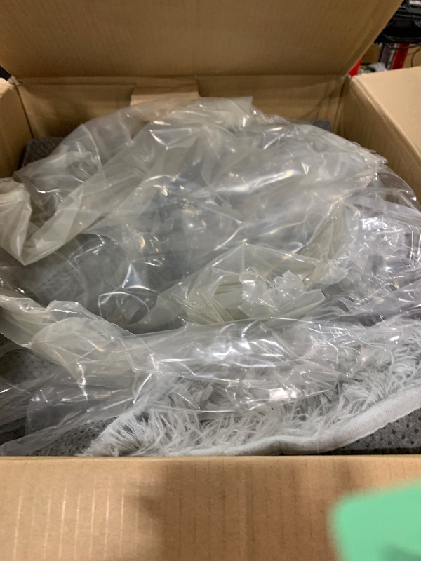 Photo 1 of PAGISOFE Soft Fluffy Large Living Room 8x10 Area Rugs,Fuzzy Shag Shaggy Rug Soft Plush Fur Carpet for Room Decor,Indoor Modern Rugs for Living Room Bedroom Teen Dorm Kids Room Decor Light Grey Rug