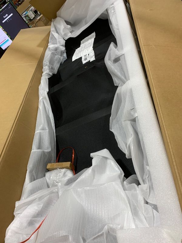 Photo 1 of INCOMPLETE - BOX 1 OF 2 ONLY - Merax Chesterfield Sofa, Retro Upholstered 6 Seater Rolled Arm Couch for Living Room Bedroom Office, Beige