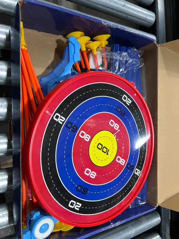 Photo 1 of 2 Pack Kids Bow and Arrow Set with Sound Effects & LED Flash Lights Achery Set, Indoor Outdoor Toys for Ages 4-8 8-12, Birthday Gifts for 3 4 5 6 7 8 9 10 11 12 Year Old Boys Girls Children, Blue