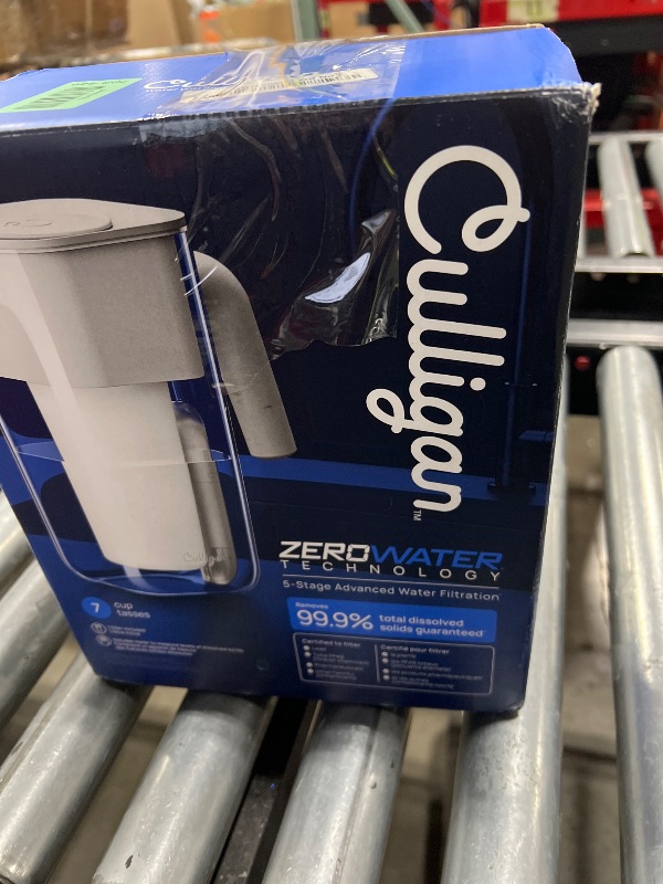 Photo 1 of Culligan with ZeroWater Technology 7-Cup Water Filter Pitcher – Includes 5-Stage Advanced Water Filter, IAPMO Certified to Reduce Lead, Total PFAS (Forever Chemicals), Mercury, Fluoride, and Chlorine