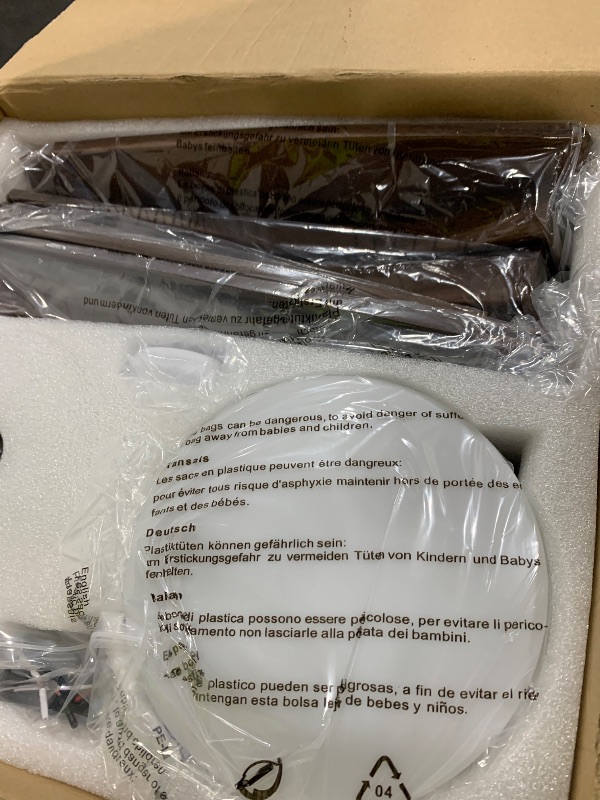 Photo 2 of Fanbulous 52 Inch Ceiling Fans with Lights and Remote, 3 Blades Flush Mount Low Profile Ceiling fan, Efficient 3475 CFM, Safe ABS, Timer, Quiet 35dB, 3CCT, Reversible for Bedroom Living Room, Walnut