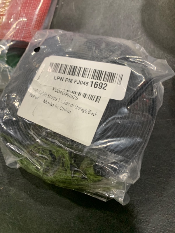 Photo 1 of 1" x16Ft Hook and Loop Straps with 25 Metal Buckles, Adjustable Fastening Cable Straps, Free Cut Length, Reusable Nylon Cable Ties for Organizer or Storage, Black