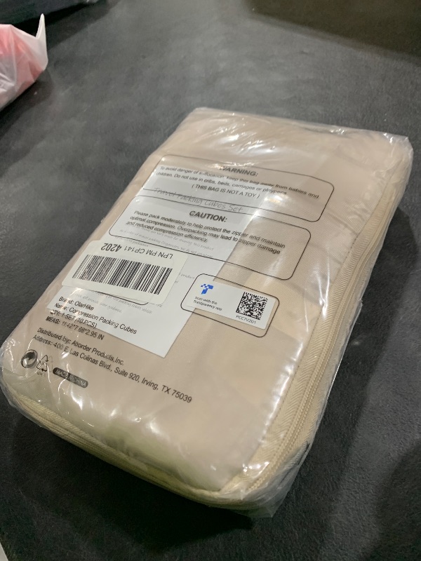 Photo 1 of 10 Set Compression Packing Cubes for Travel Gifts Women Mom,OlarHike Luggage Clothes Organizer for Travelers,Airplane/Cruise/Car/Train Travel Essentials,Compressible Expandable Saver Space Bags(Beige)