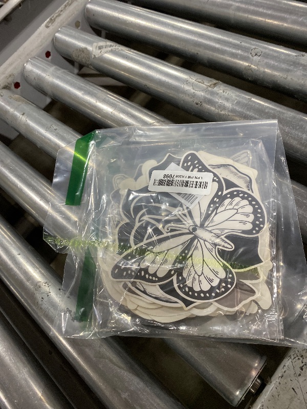 Photo 1 of 11pcs Gothic Birthday Party Decorations Banner Skull Black Bow Birthday Banner Decorations Hanging Swirls for Death wo My Twenties Rip to My 20s Emo Spooky Halloween Goth Birth day Party Supplies