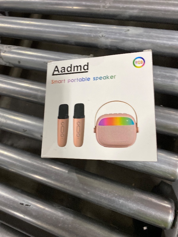 Photo 1 of Mini Karaoke Machine for Kids, Toy for Girls Portable Bluetooth Speaker with 2 Wireless Microphones, Fashion Toy Gifts for Christmas Birthday, for 3 4 5 6 7 8+ Year Old Girls Gifts(Pink)