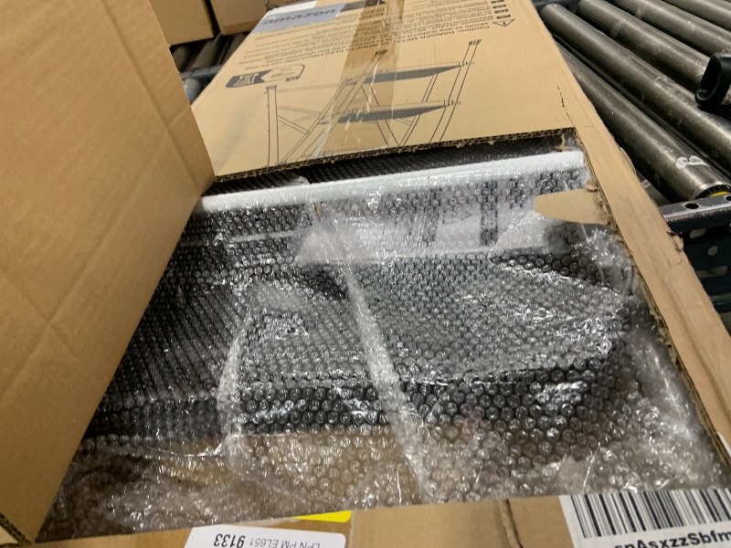 Photo 1 of BONTEC 3-Step Ladder, Folding Step Stool, 600lbs Max Load Capacity, Sturdy Steel, Non-Slip Pedals, Lightweight, Portable Steel Ladder with Convenient Handrail, Safety Design for Home & Work, White