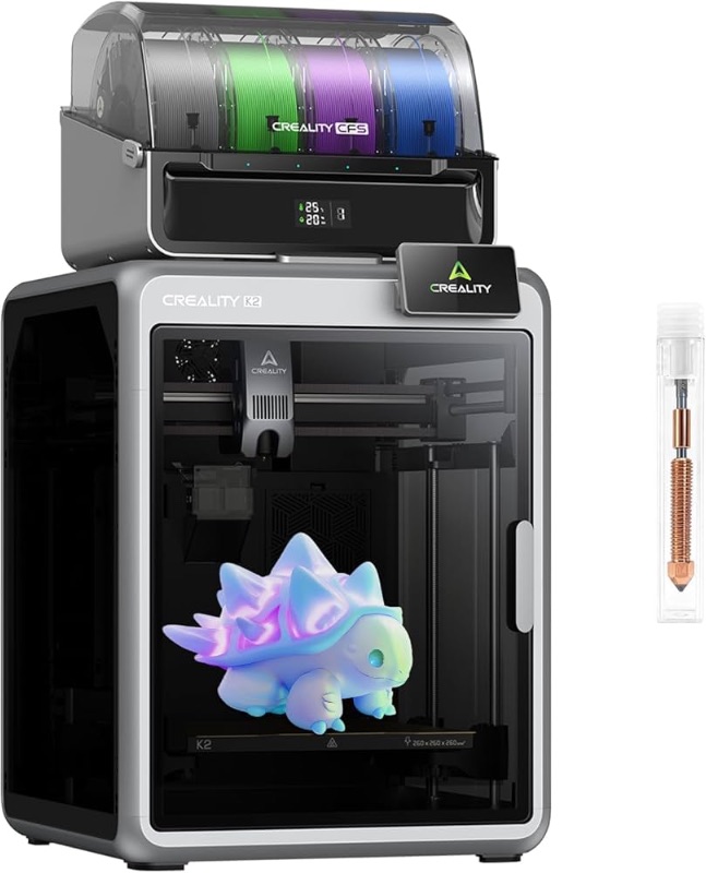 Photo 1 of **INCOMPLETE, SEE NOTES** Creality Official K2 Combo(A) 3D Printer, Multi-Color Printing with CFS, 600mm/s High-Speed, AI Cameras, Full Auto-Leveling, Dual Z-Axis, 260x260x260mm Build Volume