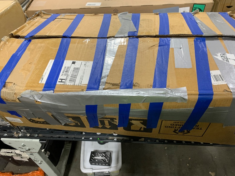 Photo 1 of FOR PARTS ONLY - Fkhouse 11 Drawers Glass Top Vanity Desk with Chair, Crystal Handles Makeup Vanity with Mirror and Lights, Dressing Table with Power Outlet, Adjustable Lighting Modes, White