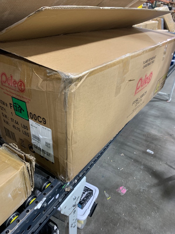 Photo 1 of Puleo International 10ft Pre-Lit Slim Fraser Christmas Tree with 900 Clear Lights, 2557 Realistic Dense Branch Tips, Easy Setup Artificial Trees with Sturdy Metal Stand