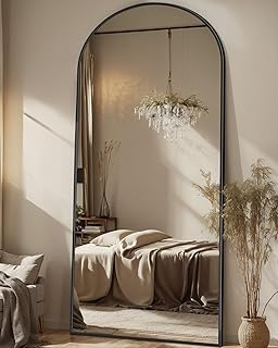 Photo 1 of STOCK PHOTO FOR REFERENCE - XRAMFY 86"x40" Arched Full Length Mirror Floor Mirrors with Aluminum Alloy Frame Free-Standing Wall Mounted Floor Mirrors or Large Dressing Mirror, Black Mirror Full Length