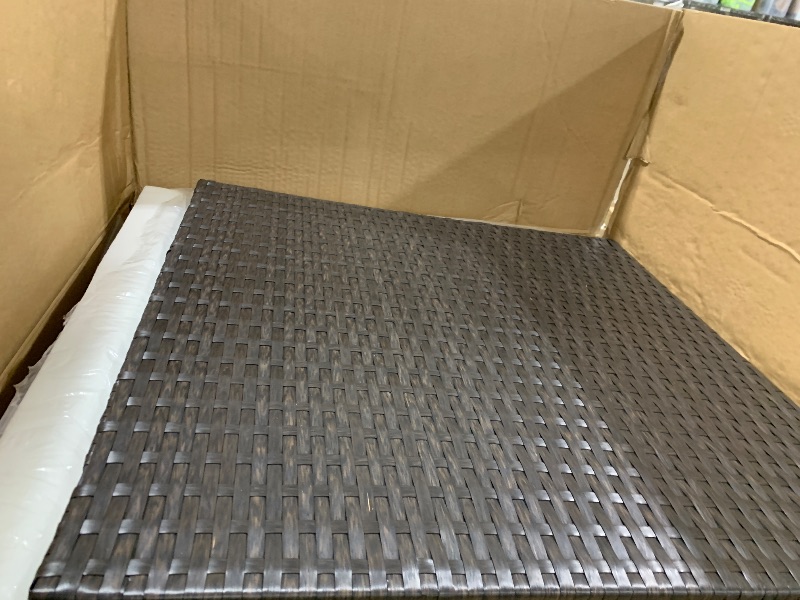 Photo 1 of Shintenchi 7 Pieces Patio Furniture Sets Outdoor All-Weather Sectional Patio Sofa Set PE Rattan Manual Weaving Wicker Patio Conversation Set with Glass Table&Ottoman Cushion and Red Pillows, Beige