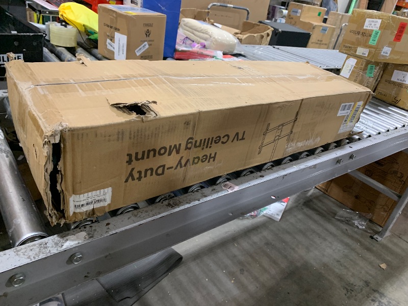 Photo 1 of Ceiling TV Mount – Fits Most 43-86 Inch LCD, LED, OLED 4K TVs, Max VESA 600x400mm, Supports up to 132 lbs, Height Adjustable, Black