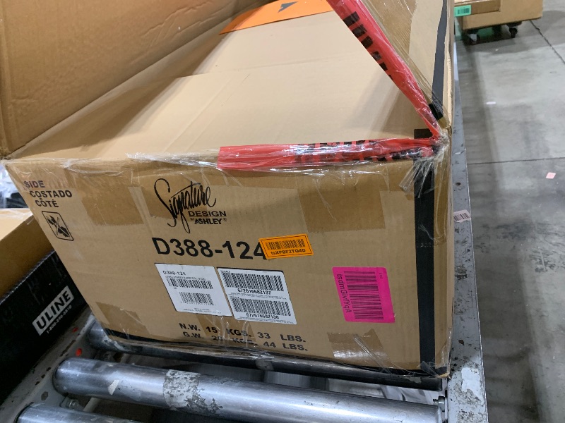 Photo 1 of Signature Design by Ashley Caitbrook Rustic 24.63" Counter Height Upholstered Barstool, Set of 2, Gray