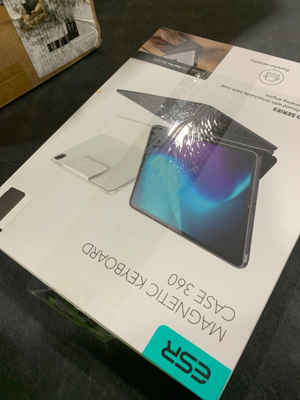 Photo 1 of ESR iPad Pro 13 Inch Case with Keyboard (M5/M4, 2025/2024), iPad Pro 13 Keyboard Case with Easy-Set Magnetic Stand, Portrait/Raised Modes for iPad Pro 13, Removable, Rebound 360 Series, Black