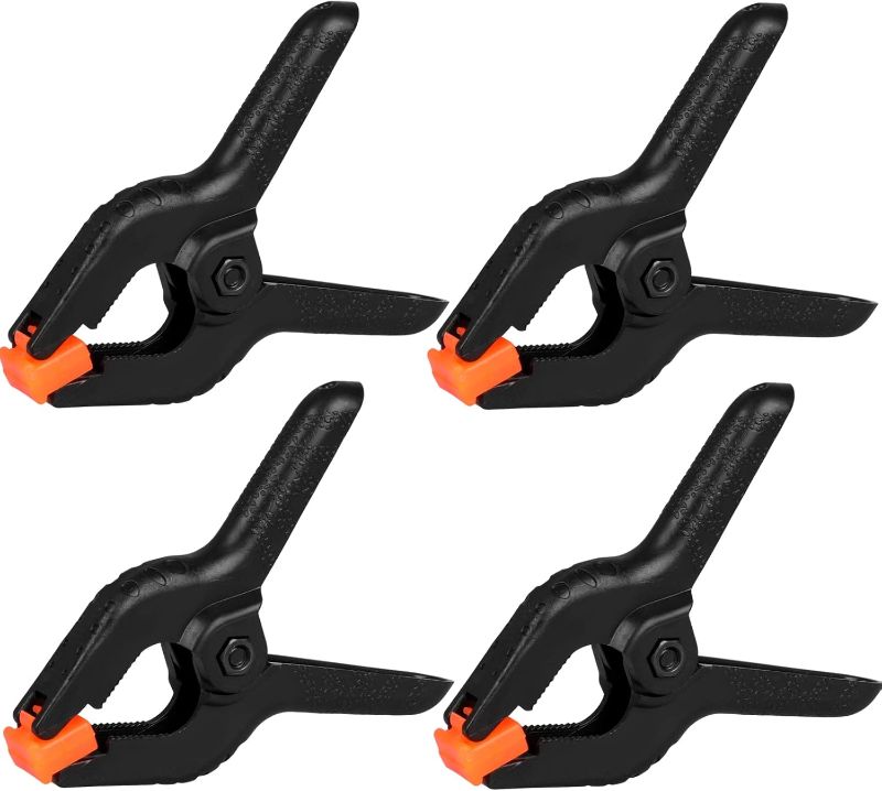 Photo 1 of 
3 Pack Spring Clamps, 6inch Plastic Clips, Backdrop Clips, Big Clamps Heavy Duty, Spring Clips for Crafts, Backdrop Stand, Woodworking, Photography Studios (Black)