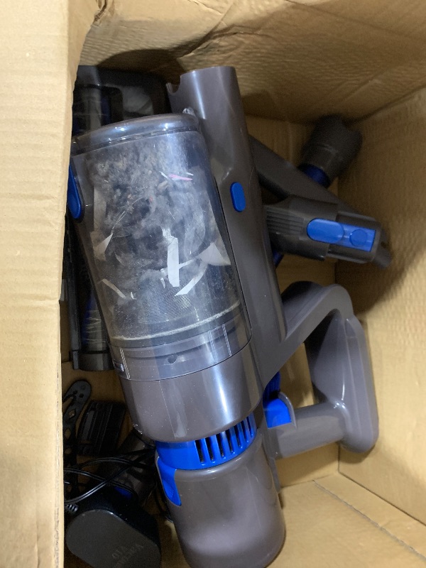 View 2 of *dirty* KCLASO Cordless Vacuum Cleaner, 550W 45KPA 50Min Vacuum Cleaners for Home, Self-Standing Stick Vacuum with Touch Screen, 3 Power Modes, Rechargeable Battery, Handheld Vacuum for Pet Hair Carpet Floor