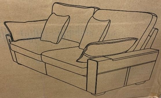 Photo 1 of (Incomplete Set) Beige Two Seat Sofa 