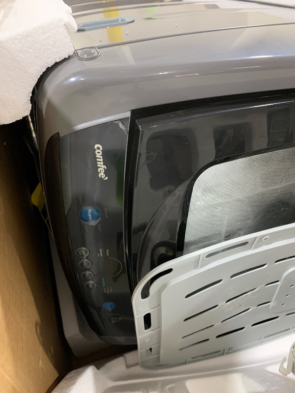 Photo 1 of Comfee Portable Washing Machine, 0.9 cu.ft Compact Washer With LED Display, 5 Wash Cycles, 2 Built-in Rollers, Space Saving Full-Automatic Washer