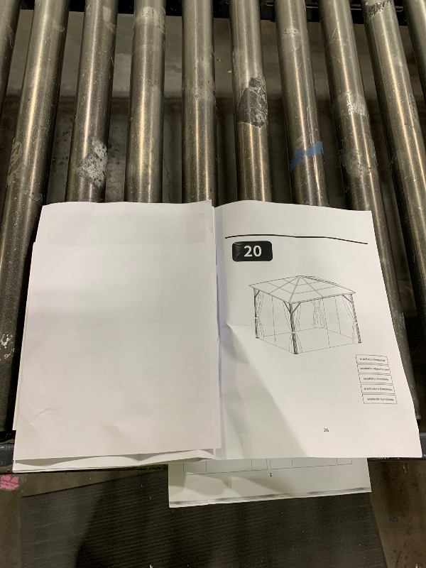 Photo 1 of (INCOMPLETE SET) YITAHOME 10x12ft Gazebo Hardtop Double Roof Canopy