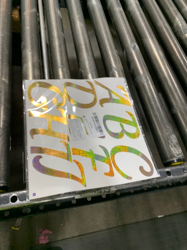 Photo 1 of 100 Pieces 3 Inch Letters Numbers Stickers Glitter Sparkly Cursive Alphabet for Mailbox,Wedding,Party,Graduation