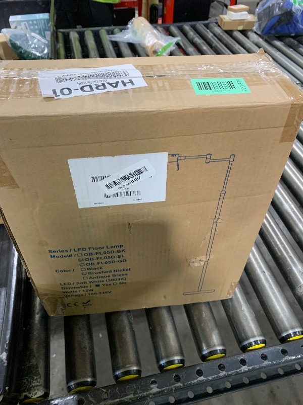 Photo 1 of O’Bright Dimmable LED Pharmacy Floor Lamp, 12W LED, Full Range Dimming, 360 Degree Swing Arms, Adjustable Heights, Standing Lamp for Reading, Sewing, and Craft, ETL Listed, Brushed Nickel