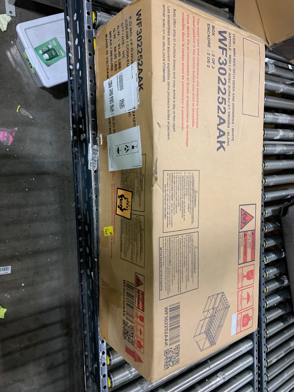 Photo 1 of FOR PARTS ONLY - Max & Lily Fundamental Twin Low Bunk Bed, Kids Solid Wood Modern Bed Frame with Strong Wooden Slats, Non-Toxic Finishes, High Weight Capacity, White