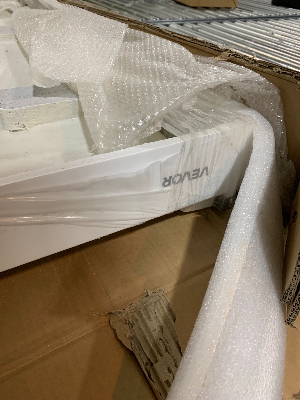 Photo 1 of Shower Pan, 60? L x 36? W Single Threshold Shower Base, Rectangle Acrylic & PVC Showering Base in White, Slip-Resistant Showering Pan Bases with Drain & Cover for Bathroom, Left Drain