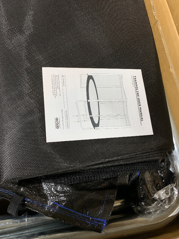 Photo 1 of AOTOB 8 FT Trampoline Safety Enclosure Net Combo Bounce Jump for Kids Outdoor with Spring Pad Jump Mat & Ladder