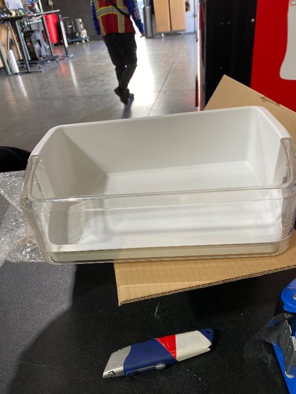 Photo 1 of ?DA97-11483A Left Lower Refrigerator Door Shelf Bin for Sam-sung RFG296HDBP RFG297HDBP RFG297HDRS RFG298HDBP RFG298HDRS - Replacement Part 2630180 AP5272852 PS4176339