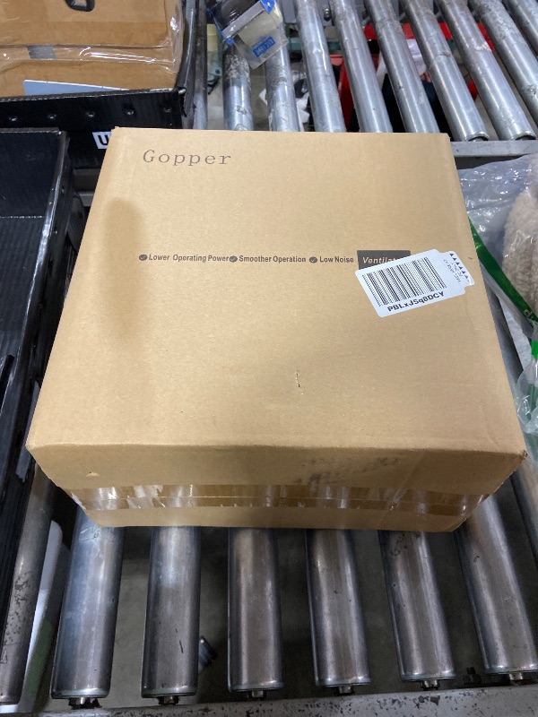 Photo 1 of Gopper 12" Ultra Quiet Bathroom Exhaust Fan with 6500K LED Light, 1.0 Sone 141 CFM, 10x10 Mount, 1500 LM Ceiling Ventilation Fan, Energy Efficient