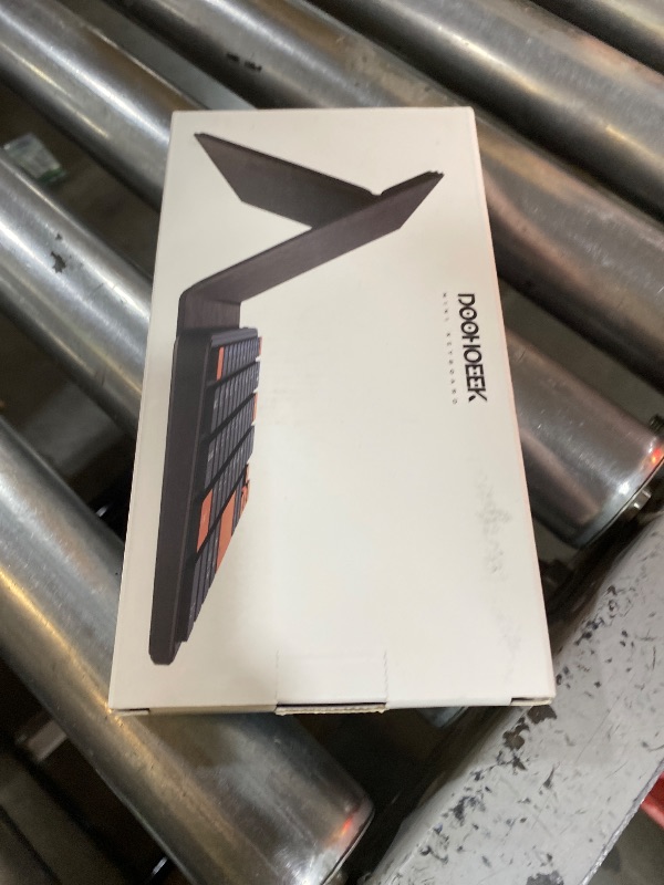 Photo 1 of Doohoeek Universal Bluetooth Keyboard for Samsung Galaxy Z Fold, iPad mini 7 2024 & Phones, Dual Bluetooth Mini Keyboard with Any-Angle Kickstand & Leather Cover for Android, Windows and iOS