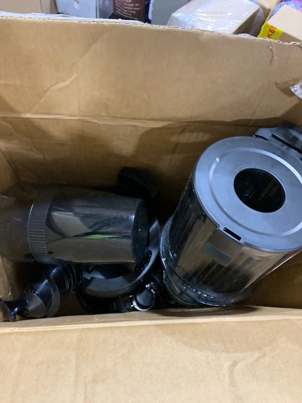 Photo 1 of Cold Press Juicer with Whole Feed Chute, Aeitto Masticating Juicer Machines, Juice Extractor Machine Easy to Clean, High Juice Yield, For Whole Vegetables and Fruits, Easy to Assemble, Onyx Black