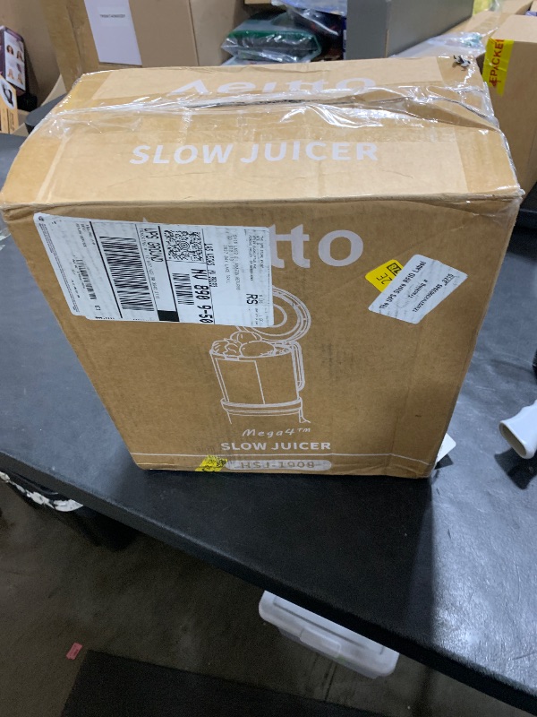 Photo 1 of Cold Press Juicer with Whole Feed Chute, Aeitto Masticating Juicer Machines, Juice Extractor Machine Easy to Clean, High Juice Yield, For Whole Vegetables and Fruits, Easy to Assemble, Onyx Black