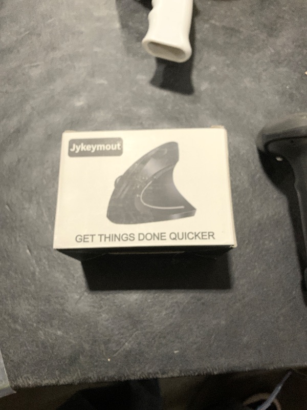 Photo 1 of JYKEYMOUT Bluetooth and 2.4G (2-in-1) Rechargeable Wireless Mouse, Ergonomic Vertical Design, 1000/1200/1600 DPI, 6 Silent Buttons, for Laptop, Computer, PC, MacBook, Chromebook-Black