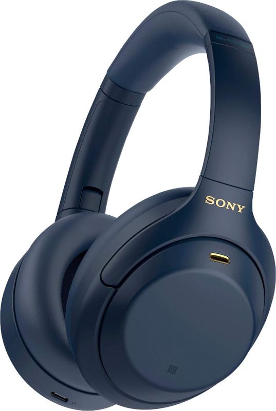 Photo 1 of Sony WH-1000XM4 Wireless Premium Noise Canceling Overhead Headphones, Blue ()
