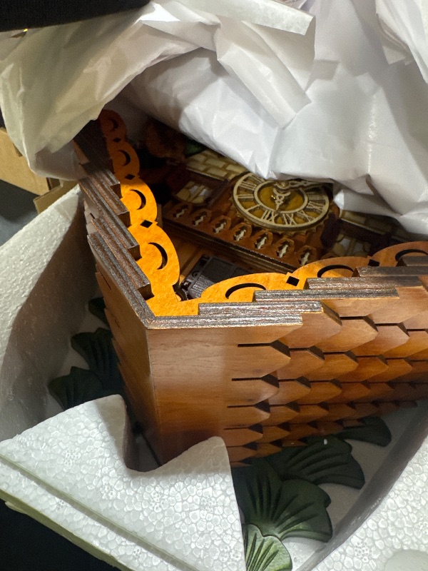 Photo 1 of Kintrot Cuckoo Clock Traditional Chalet Black Forest House Clock Handcrafted Wooden Wall Pendulum Quartz Clock