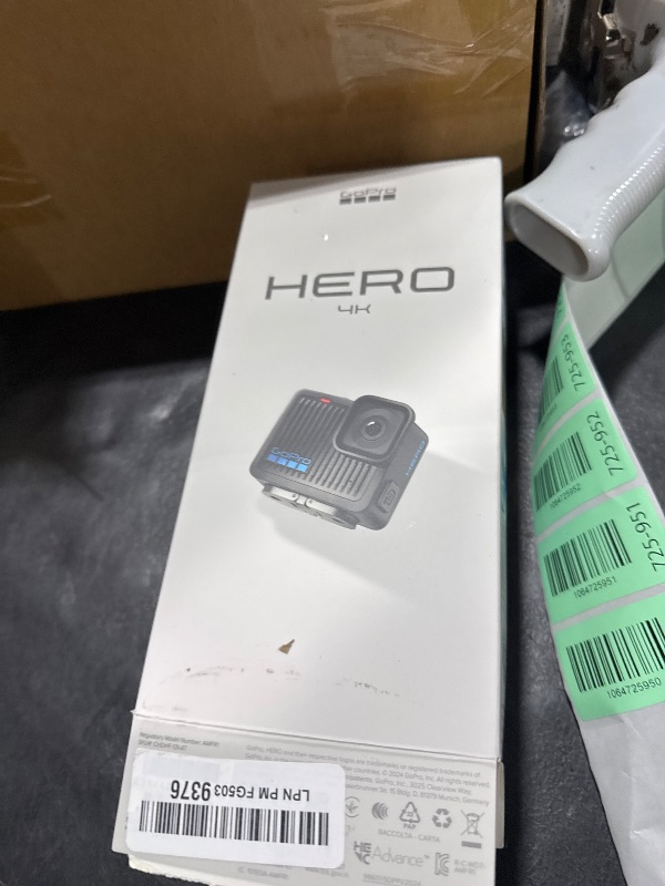 Photo 1 of GoPro Hero Ecommerce Packaging - Compact Waterproof Action Camera with 4K Ultra HD Video, 12MP Photo, Touch Screen
