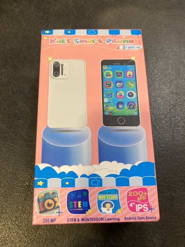 View 2 of 3.97" Touchscreen Kids Toys Smart Phone, Kids Phone with Games & Dual Camera, Toddler Toys Phone, Boys and Girls Learning Toy Phone for 3-9 Years Old (Blue)