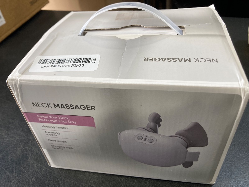 Photo 1 of 4D Neck Massager,Shoulder Hot Compress Massager, a wireless and portable massager that simulates human hand operation,suitable for relieving neck pain and relaxing muscles,with 3 adjustment modes.