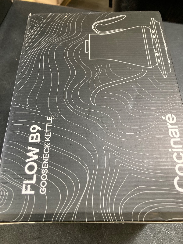 Photo 1 of Cocinare FLOW B9 Gooseneck Electric Kettle, Precise Temperature Control for Pour-Over Coffee & Tea Brewing, Stainless Steel Interior, Rapid Heating for Boiling Water 0.9L (Matte Black)