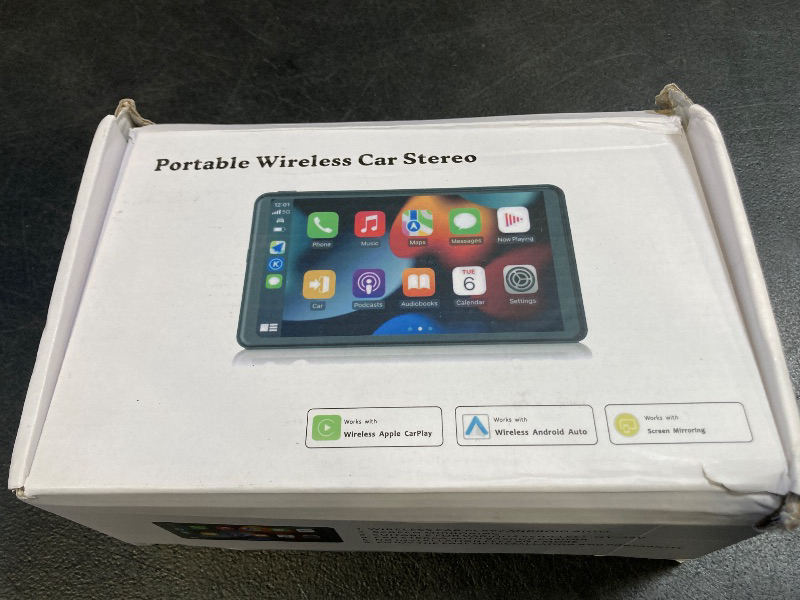 Photo 1 of VUKARUAL Wireless Carplay and Android Auto Screen for Car, 7" HD Portable Touch Screen Car Stereo with Bluetooth, Backup Camera, Navigation, Mirror Link for All Vehicles