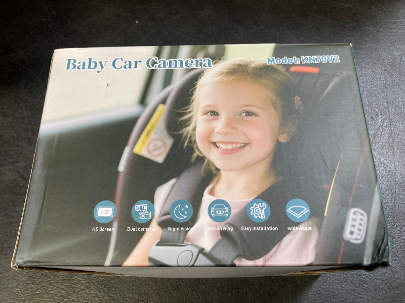 Photo 1 of HUBOOK Baby Car Camera -7 Inch Split Screen with Dual Seat Cameras, Night Vision, HD 1080P - USB Powered Easy Install Rear Facing Baby Car Monitor - Perfect for 2Kids/Twins