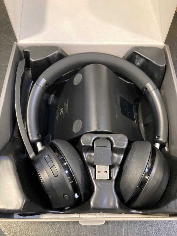 Photo 1 of (Upgraded Version) Wireless Headset, Bluetooth Headset with Noise Cancelling Microphone, Best Headphones with Mic Mute & USB Dongle for PC/Computer/Laptop/Cell Phones/Remote Work/Call Center