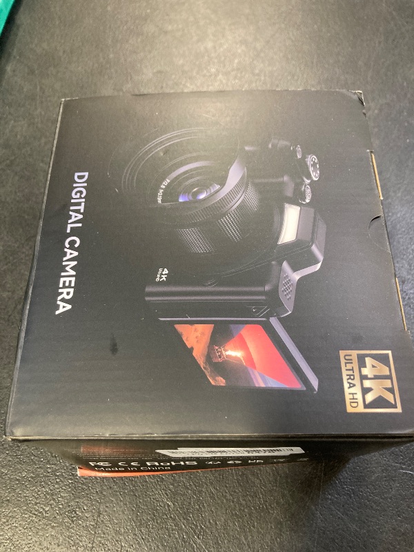 Photo 1 of 4K Digital Camera for Photography & Vlogging, 56MP Point and Shoot Digital Cameras with 180° Flip Screen, 16X Zoom Compact Travel Camera, Portable Cámara for Adults & Beginners with 32GB SD Card