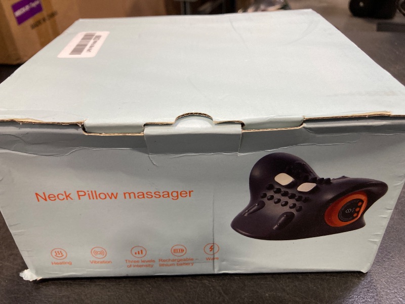 Photo 1 of CXGRISE Neck Massager, Neck and Shoulder Relaxer with Heat, Portable Cordless Shoulder Cervical Traction Device for Pain Relief Electric Massager Pillows(Light Black)