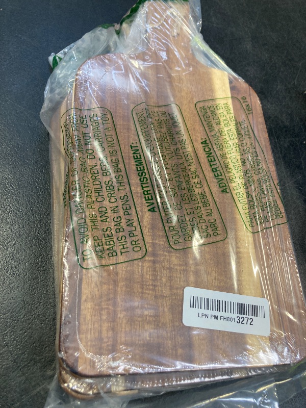 Photo 1 of Patelai 6 Pcs Cutting Board Set with Handles Laser Engraving Wooden Charcuterie Kitchen Plain Serving Chopping Board Bulk for DIY Housewarming(Acacia Wood,15 x 7 Inch)