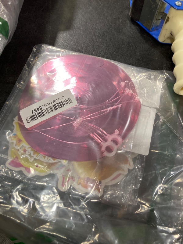 Photo 1 of 13Packs Princess Peach party supplies Include 12 pcs Hanging Swirls and 1 Happy Birthday Banner for Princess Peach party Decoration