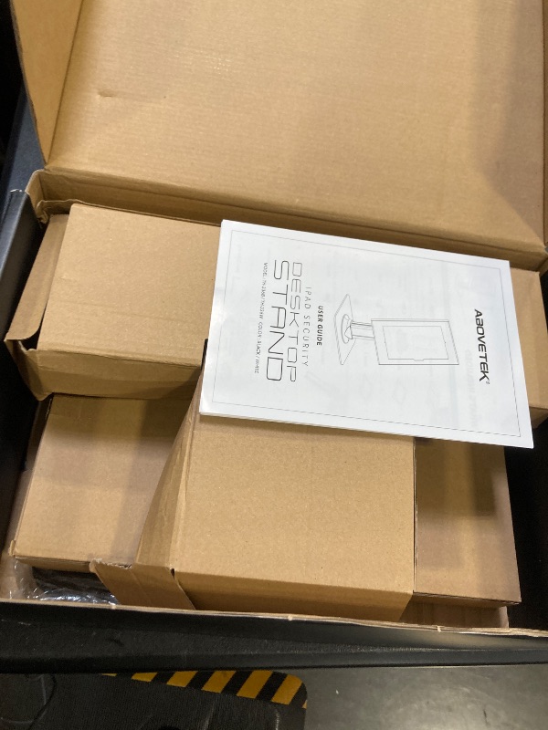 Photo 1 of AboveTEK Anti-Theft iPad Kiosk Stand, POS iPad Security Stands, Aluminum Locking Tablet Stand with Heavy Duty Base, 360° Swivel & 75° Tilt, Retail Desk Mount for Business & Commercial Use (Black)