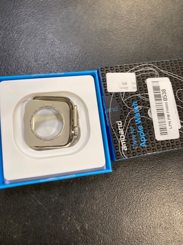 Photo 1 of amBand Metal Case Compatible with Apple Watch Series 11 10 46mm, W1 Rugged Bumper Protector [Turn into Ultra Look], Hard Frame with Back Cover Stylish Accessories for iWatch Men, Natural Titanium